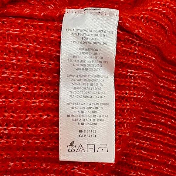 Calvin Klein Jeans Ribbed Quarter-Zip Knit Sweater In Red - Picture 6 of 7